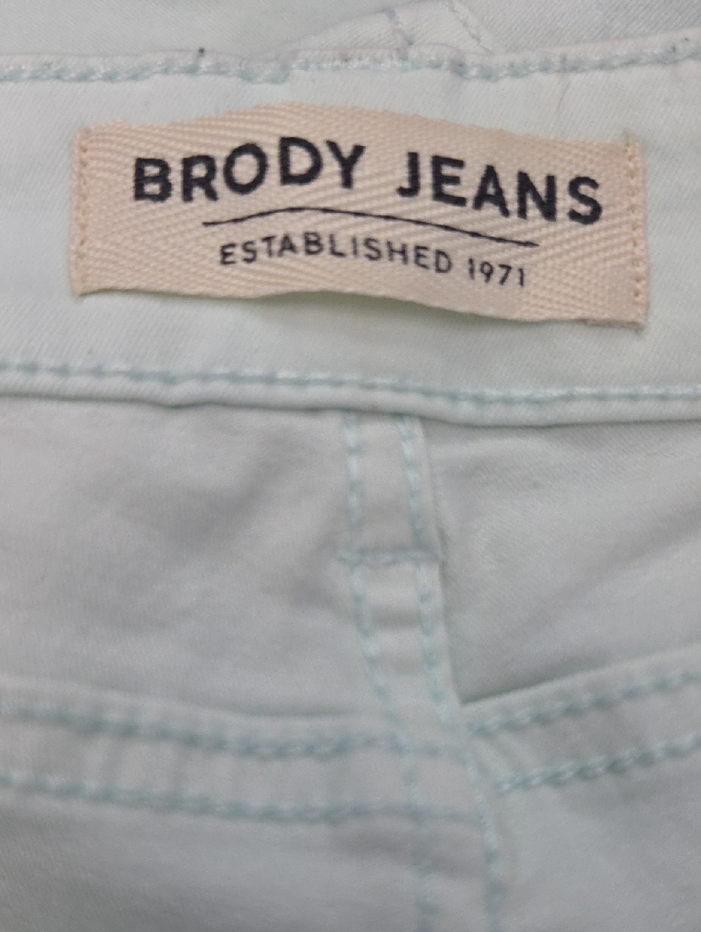 Brody Jeans Women's Pastel Mint Green Cropped Ankle Jeans
